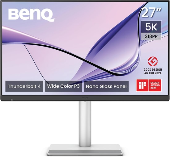 BenQ MA270S 27" 5K UHD Nano Gloss Monitör - Mac İçin Tasarlanmıştır, 5120x2880, 5ms, 60Hz, 400cd, 2x HDMI, USB-C