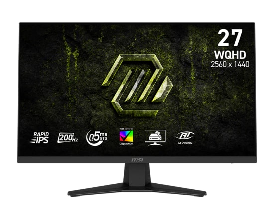 MSI MAG 274QF E20 27" 200Hz 0.5ms WQHD Rapid IPS Oyuncu Monitörü - 2560x1440, 300cd, HDR 400, Adaptive-Sync