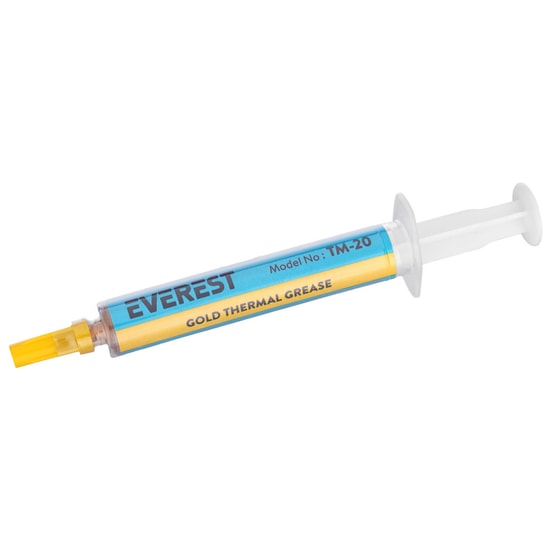 Everest TM-20 Gold Termal Macun 2gr - 3.5 W/m-K Isı İletkenliği, Gri Renk, Yalıtkan Yapı, Altın Alaşımlı Form