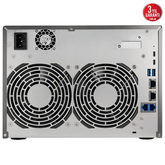 Asustor AS6808T (90IX01T8-BW3S00) AMD V3C14 NAS - 8 Yuvalı, 16GB DDR5 ECC Ram, 2x 10GbE/5GbE, 2x USB 4.0, 4x M.2 Yuvası