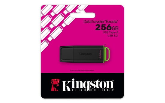 Kingston DataTraveler Exodia G2 256GB USB 3.2 Gen 1 Flash Bellek (DTXG2/256GB) - Siyah/Yeşil, USB Type-A, NAND