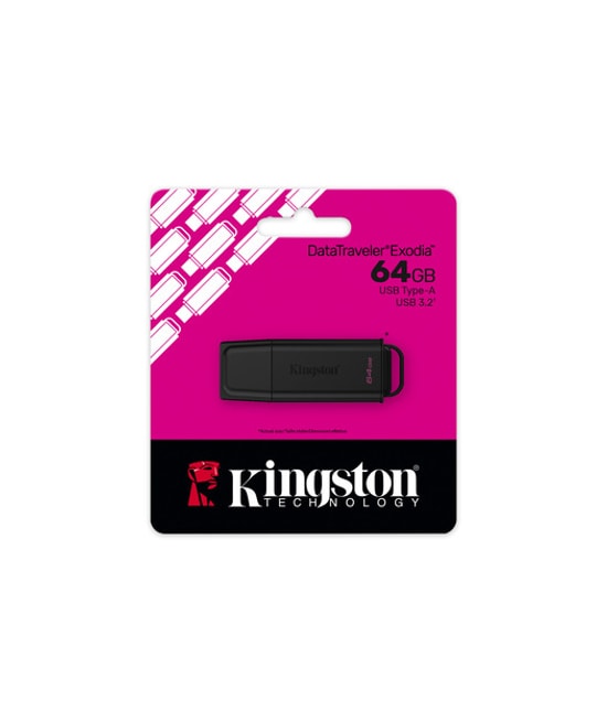 Kingston DataTraveler Exodia G2 64GB USB 3.2 Gen 1 Flash Bellek (DTXG2/64GB) - Siyah, USB Type-A, NAND Bellek