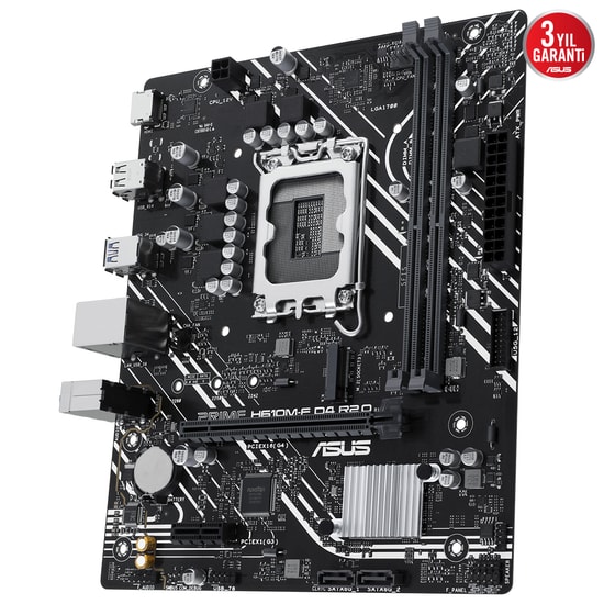 Asus Prime H610M-F D4 R2.0 LGA1700 DDR4 Anakart - Intel H610, 3200MHz, HDMI, M.2, PCIe 4.0, mATX, Armoury Crate