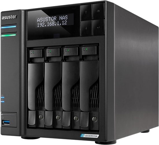 Asustor AS6704T V2 4 Yuvalı NAS Depolama Ünitesi - Intel N5105, 4GB RAM, 2x 2.5GbE, 4x M.2 NVMe SSD Desteği