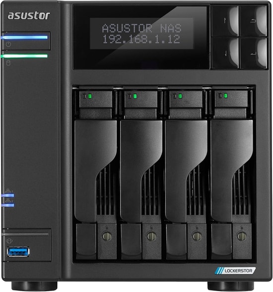 Asustor AS6704T V2 4 Yuvalı NAS Depolama Ünitesi - Intel N5105, 4GB RAM, 2x 2.5GbE, 4x M.2 NVMe SSD Desteği