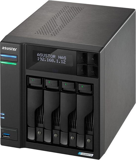 Asustor AS6704T V2 4 Yuvalı NAS Depolama Ünitesi - Intel N5105, 4GB RAM, 2x 2.5GbE, 4x M.2 NVMe SSD Desteği
