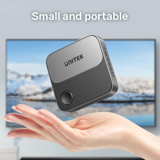 Unitek V1162B01 4K 60Hz Kablosuz Görüntü Aktarıcı - iOS, MacOS, Android ve Windows Destekli Sunum Cihazı