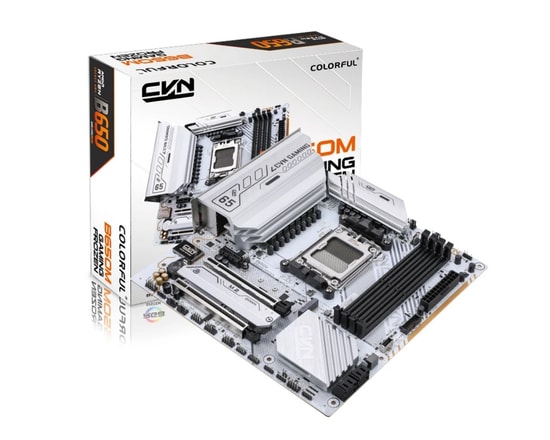 Colorful CVN B650M GAMING FROZEN WIFI 6 V14 DDR5 7600Mhz Anakart - AM5, mATX, 3xM.2, PCIe 5.0, 192GB RAM Destek