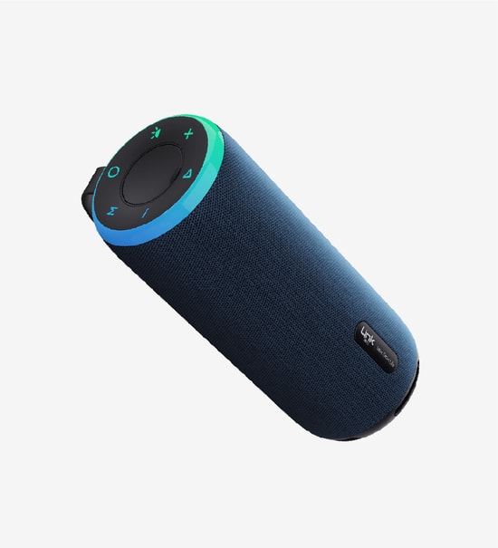 LinkTech LPS-R124 Premium IPX4 Mavi Işıklı Bluetooth Hoparlör - 7.5W Stereo Ses, FM Radyo, RGB, Suya Dayanıklı, 1500mAh