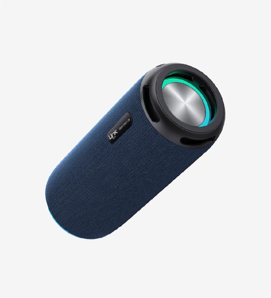 LinkTech LPS-R124 Premium IPX4 Mavi Işıklı Bluetooth Hoparlör - 7.5W Stereo Ses, FM Radyo, RGB, Suya Dayanıklı, 1500mAh