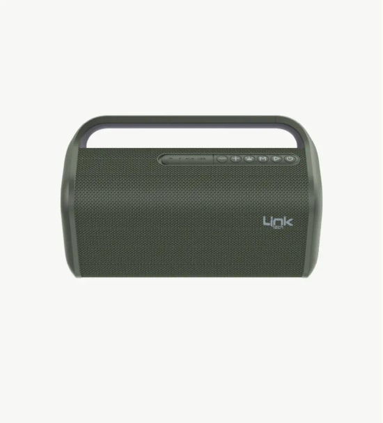 LinkTech M417 Premium IPX5 Işıklı Taşınabilir Yeşil Bluetooth Hoparlör - TWS, 60W Ses, 3000mAh Pil, Dinamik RGB, USB‑C