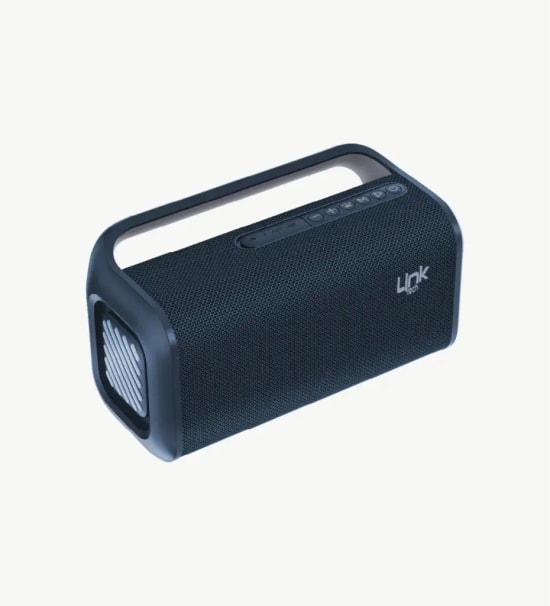 LinkTech M417 Premium IPX5 Işıklı Taşınabilir Mavi Bluetooth Hoparlör - TWS, 60W Ses, 3000mAh Pil, Dinamik RGB, USB‑C