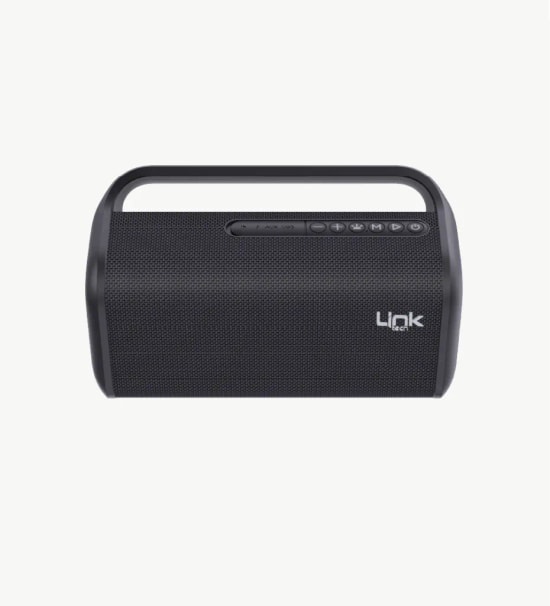 LinkTech M417 Premium IPX5 Işıklı Taşınabilir Siyah Bluetooth Hoparlör - TWS, 60W Ses, 3000mAh Pil, Dinamik RGB, USB‑C