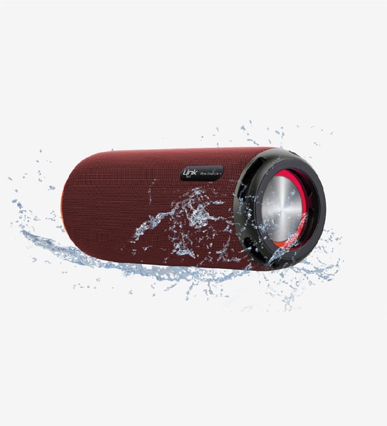 LinkTech LPS-R124 Premium IPX4 Siyah Işıklı Bluetooth Hoparlör - 7.5W Stereo Ses, FM Radyo, RGB, Suya Dayanıklı, 1500mAh