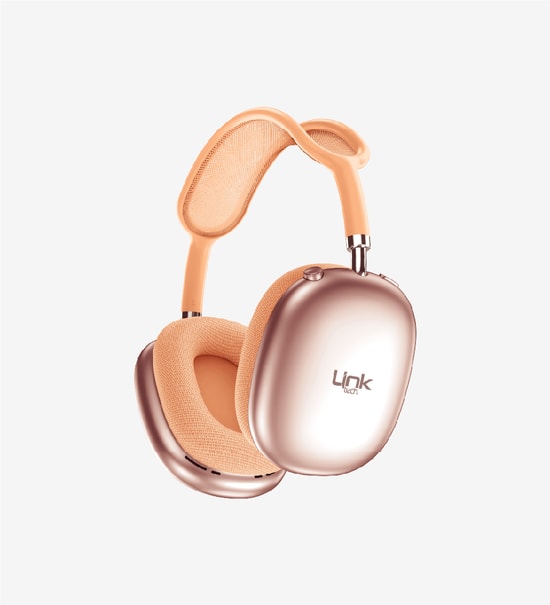 LinkTech LPH-HP10 Kulak Üstü Turuncu Bluetooth 5.4 Kulaklık - 800mAh Pil, USB-C, MicroSD, AUX, Mikrofonlu, Sesli Asistan