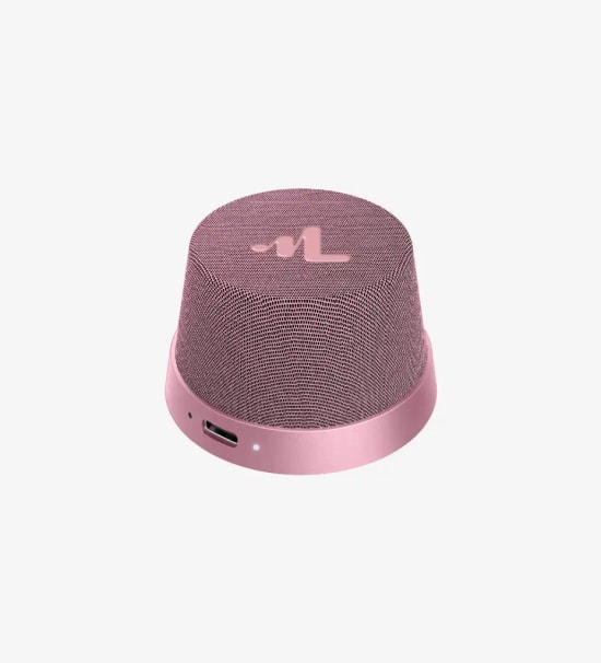LinkTech BM8 TWS Pembe Mini Manyetik Bluetooth Hoparlör LPS-BM8 - V5.3, 3W, IPX6 Su Geçirmez, 12 Saat Çalma Süresi