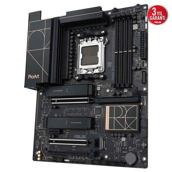 Asus ProArt B850-Creator WiFi Neo AM5 DDR5 ATX Anakart - 9000MHz(OC), 3xM.2, PCIe 5.0, Wi-Fi 7, Dual 2.5G LAN
