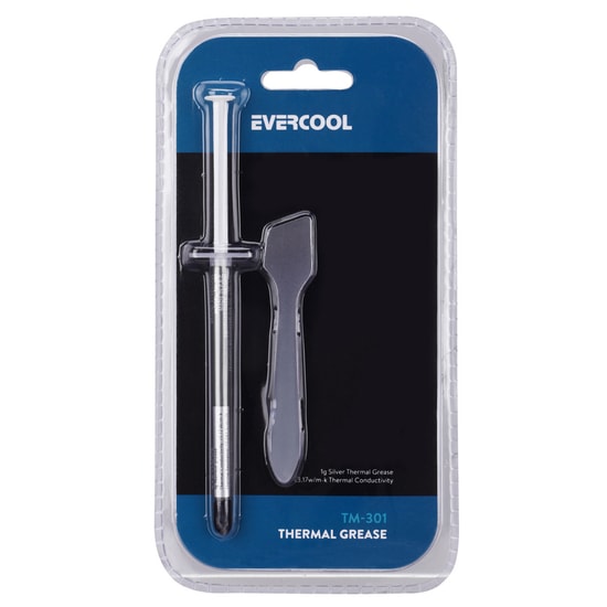Evercool TM-301 Gümüş Slim Tüp Termal Macun 1gr - 3.17 W/m-K Isı İletkenliği, Gri Renk, Yalıtkan, Şırınga Form