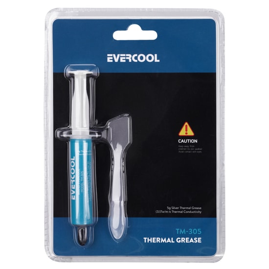 Evercool TM-305 Gümüş 5gr Termal Macun - 3.17 W/m-K Isı İletkenliği, Gri Renk, Yalıtkan Yapı, Şırınga Formda