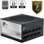 MSI PRO A850PL PCIE5 850W 80+ Platinium Güç Kaynağı - ATX 3.1, PCIe 5.1, Full Modüler, Yüksek Verimli PSU