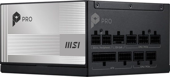 MSI PRO A850PL PCIE5 850W 80+ Platinium Güç Kaynağı - ATX 3.1, PCIe 5.1, Full Modüler, Yüksek Verimli PSU