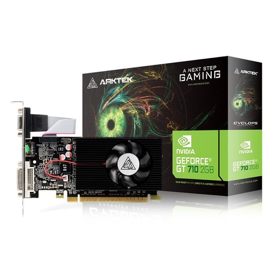 Arktek GeForce GT710 2GB DDR3 Ekran Kartı (AKN710D3S2GL1) - 64 Bit, DVI, HDMI, VGA, Düşük Profil, Nvidia PhysX