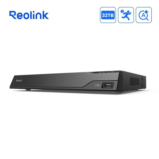 Reolink RLN16-410-NHD-RP-PN16 16 Kanal NVR Kayıt Cihazı - 16MP Çözünürlük, 2x16TB HDD Desteği, IP Kayıt Sistemi