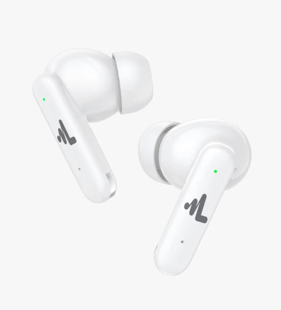 Linktech S160 ANC + ENC Bluetooth V6.0 Beyaz Kablosuz TWS Kulaklık - 4x ENC mikrofon, 10mm Dinamik Sürücü, Type C Şarj