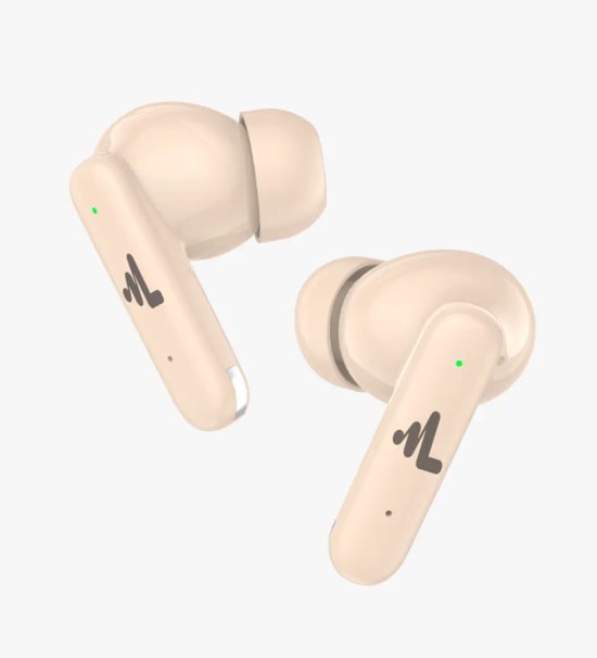 Linktech S160 ANC + ENC Bluetooth V6.0 Krem Kablosuz TWS Kulaklık - 4x ENC mikrofon, 10mm Dinamik Sürücü, Type C Şarj