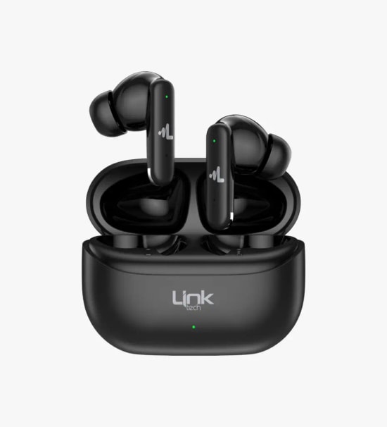 Linktech S160 ANC + ENC Bluetooth V6.0 Siyah Kablosuz TWS Kulaklık - 4x ENC mikrofon, 10mm Dinamik Sürücü, Type C Şarj