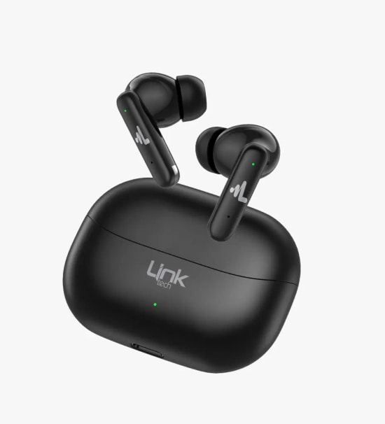 Linktech S160 ANC + ENC Bluetooth V6.0 Siyah Kablosuz TWS Kulaklık - 4x ENC mikrofon, 10mm Dinamik Sürücü, Type C Şarj