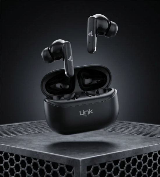 Linktech S160 ANC + ENC Bluetooth V6.0 Siyah Kablosuz TWS Kulaklık - 4x ENC mikrofon, 10mm Dinamik Sürücü, Type C Şarj