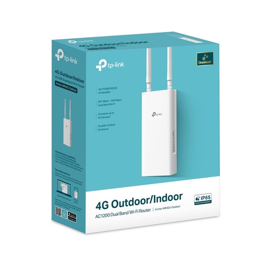 TP-Link Archer-MR402-OUT AC1200 Çift Bant 4G LTE Dış Mekan Router - WiFi 5, IP65, 4xAnten, PoE Destekli, Sim Kartlı