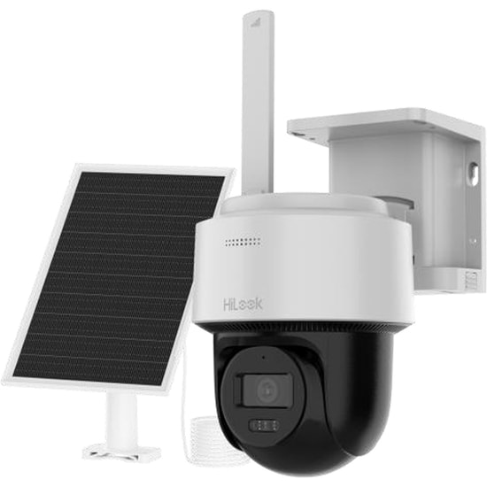 HiLook IPC-CFSP4/4G 4MP 4G Solar IP Bullet Güvenlik Kamerası - 2.8mm Lens, Bataryalı, 30m Gece Görüş, Dahili Mikrofon
