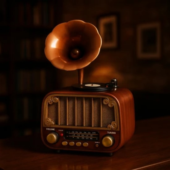 Meier MD-1318BT Kahverengi Nostalji Radyo Kablosuz Hoparlör NT-118010 - BT, Stereo Ses, Nostaljik Görünüm, Ahşap