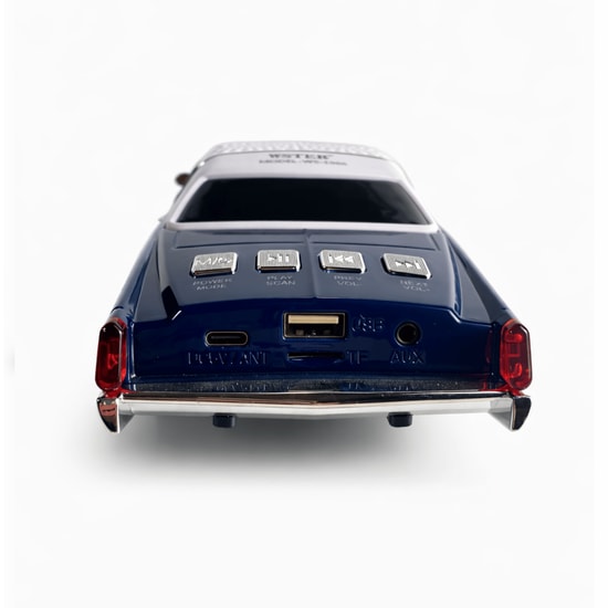 Nettech Wster WS-1966 Lacivert Car Speaker NT-118006 - Kablosuz Bluetooth Hoparlör, Stereo Ses, Type-C, Led Işıklı