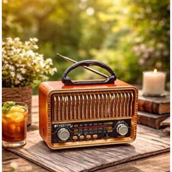 Nettech NNS NS-8069BT Kahverengi Nostalji Radyo ve Bluetooth Hoparlör (NT-118009) - FM, Stereo Ses, Ahşap Kasa, BT