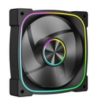 1st Player FN7R Siyah 120mm Reverse ARGB Kasa Fanı (FN7R-BK-1IN1) - 1800 RPM, 4 Pin PWM, Tekli Paket, Ters Fan