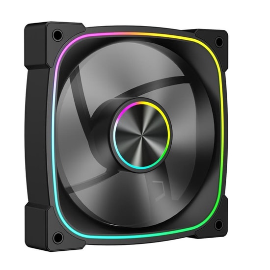 1st Player FN7R Siyah 120mm Reverse ARGB Kasa Fanı (FN7R-BK-1IN1) - 1800 RPM, 4 Pin PWM, Tekli Paket, Ters Fan