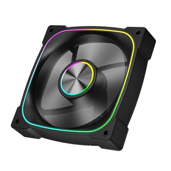 1st Player FN7R Siyah 120mm Reverse ARGB Kasa Fanı (FN7R-BK-1IN1) - 1800 RPM, 4 Pin PWM, Tekli Paket, Ters Fan