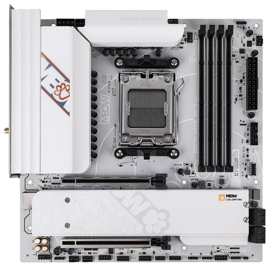 Colorful COLORFIRE B850M-MEOW WIFI7 V14 DDR5 AM5 mATX Anakart - 8000MT/s(OC), WiFi 7, 2xM.2, PCIe 5.0, AM5 Soket
