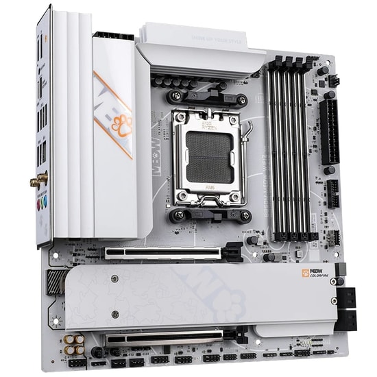 Colorful COLORFIRE B850M-MEOW WIFI7 V14 DDR5 AM5 mATX Anakart - 8000MT/s(OC), WiFi 7, 2xM.2, PCIe 5.0, AM5 Soket