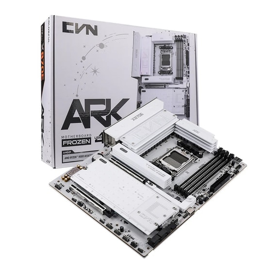 Colorful CVN X870E ARK FROZEN V14 DDR5 AM5 ATX Anakart - 8200MT/s(OC), AMD X870E, 2xM.2, PCIe 5.0, 192GB RAM
