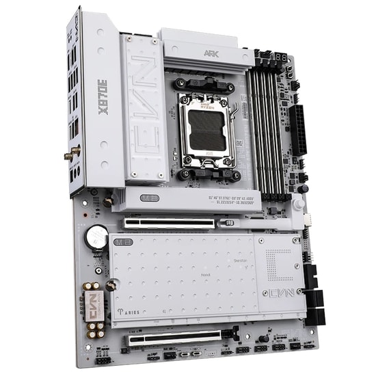 Colorful CVN X870E ARK FROZEN V14 DDR5 AM5 ATX Anakart - 8200MT/s(OC), AMD X870E, 2xM.2, PCIe 5.0, 192GB RAM