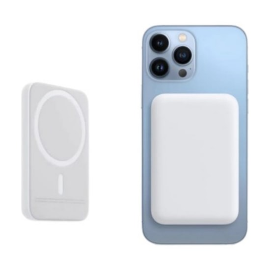 Nettech BTW-P10 Beyaz 15W 5000 mAh Magsafe Powerbank - Kablosuz Hızlı Şarj, Type-C, Led Pil Göstergeli, Alüminyum