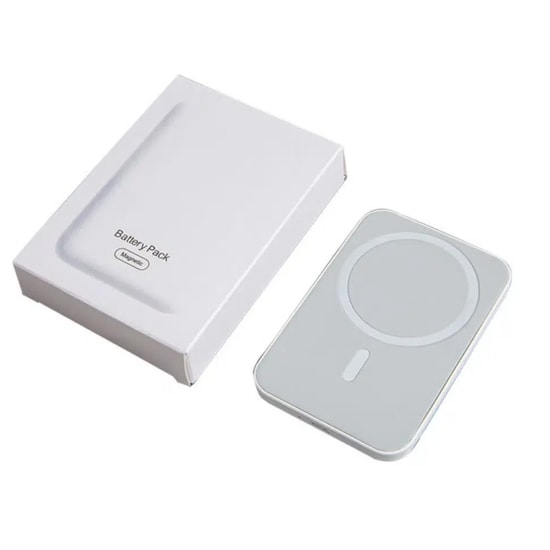 Nettech BTW-P10 Beyaz 15W 5000 mAh Magsafe Powerbank - Kablosuz Hızlı Şarj, Type-C, Led Pil Göstergeli, Alüminyum