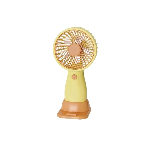 Nettech ES-9200 Sarı Mini Boy Şarjlı Masaüstü Fan (NT-118015) - Taşınabilir, Ev-Ofis-Okul, Type-C Şarjlı, Sessiz