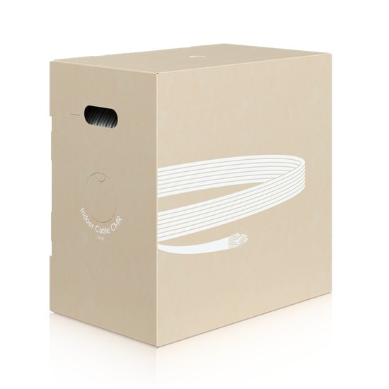 Ubiquiti U-CABLE-C6-CMR CAT6 Beyaz Network Kablosu - 305 Metre, 23AWG, %100 Bakır, FRPVC Alev Geciktirici