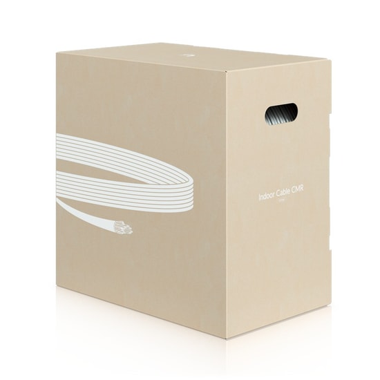 Ubiquiti UACC-CABLE-C6A-CMR CAT6A Beyaz Network Kablosu - 305 Metre, 23AWG, %100 Bakır, FRPVC Halojen Free