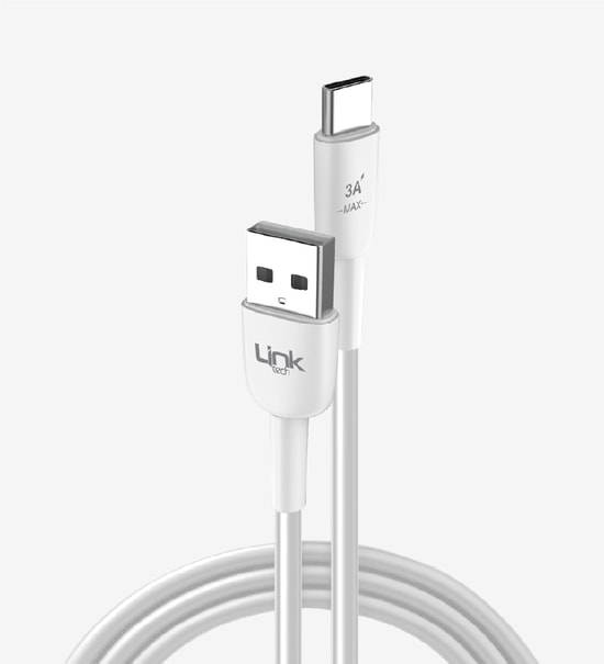 Linktech LCA-K607 Safe 2 Metre 3A 45W Hızlı Şarj USB-A Tip-C Şarj Kablosu - Alüminyum Alaşımlı, Silikon Sargılı, Güvenli